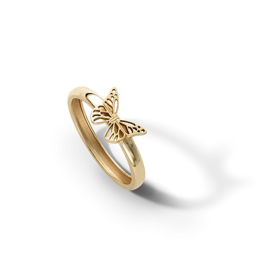 10K Gold Butterfly Ring - Size 7.5