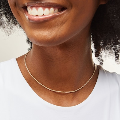 ​​​​​​​Child's 14K Hollow Gold Rope Chain -15"