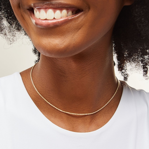 ​​​​​​​Child's 14K Hollow Gold Rope Chain -15"