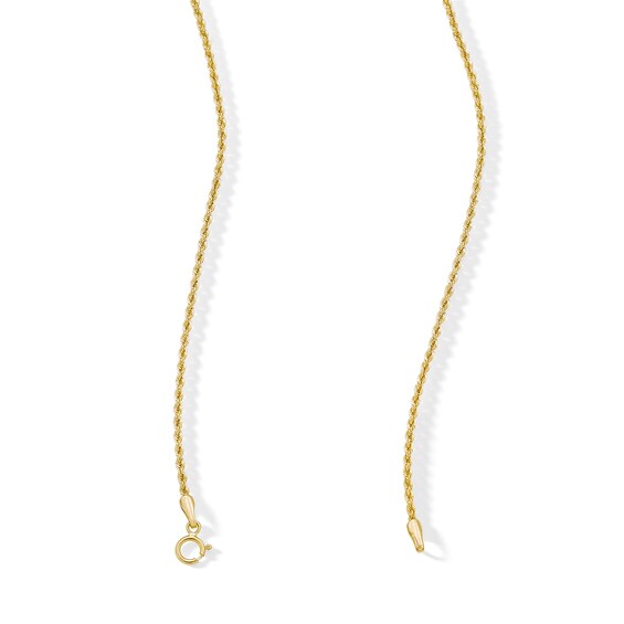 ​​​​​​​Child's 14K Hollow Gold Rope Chain -15"