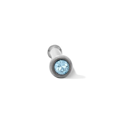 Titanium Blue CZ 3mm Piercing Stud