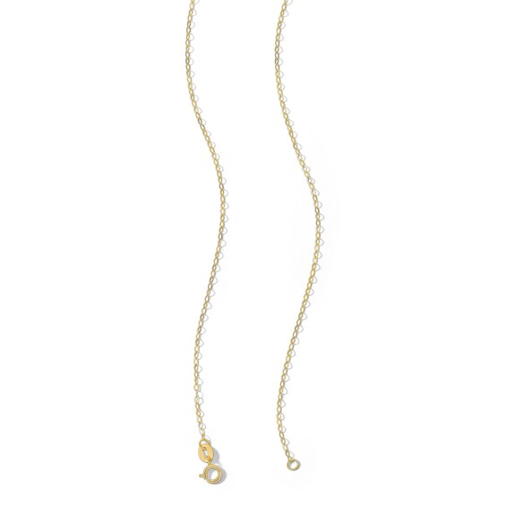 Child's 10K Solid Gold Pink CZ ©Disney Minnie Mouse Pendant - 13"