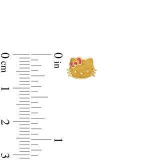 ​​​​​​​Child's 10K Gold Hello Kitty® Enamel Bow Studs