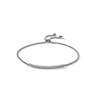 Sterling Silver CZ Line Bolo Bracelet