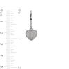 Sterling Silver CZ Heart Dangle Huggies