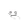 Thumbnail Image 0 of ​​​​​​​Sterling Silver CZ Flower Open Ring - Size 7