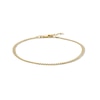Thumbnail Image 1 of 10K Solid Gold Curb Chain Anklet Made in Italy - 10"