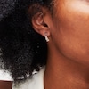 Thumbnail Image 2 of 10K Gold CZ Purple Ombre Baguette Huggie Hoops