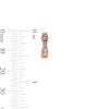 Thumbnail Image 3 of 10K Gold CZ Purple Ombre Baguette Huggie Hoops