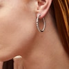 Thumbnail Image 2 of Sterling Silver CZ In and Out Hoops