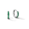 Thumbnail Image 1 of Sterling Silver Green CZ Huggies