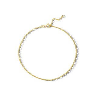 10K Solid Gold Forzentina Chain Anklet - 9" + 1"