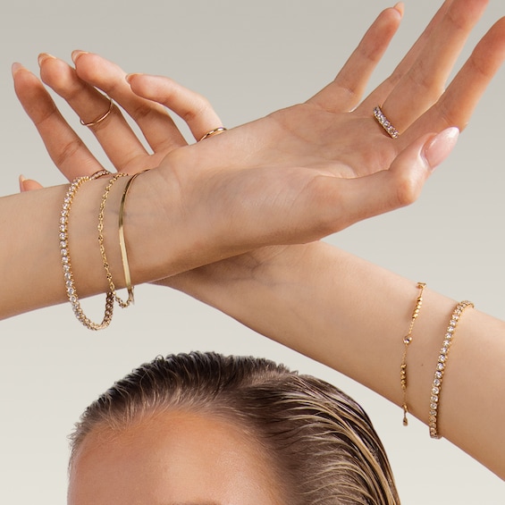 10K Hollow Gold Forzentina Chain Bracelet - 7.5"