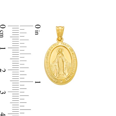 14K Hollow Gold Our Lady of Guadalupe Necklace Charm