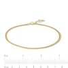 Thumbnail Image 1 of 10K Hollow Gold Rambo Chain Anklet - 10"
