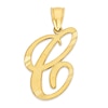 Thumbnail Image 1 of 10K Solid Gold Diamond Cut Script Letter C Charm