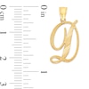 Thumbnail Image 2 of 10K Solid Gold Diamond Cut Script Letter D Charm
