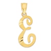 Thumbnail Image 1 of 10K Solid Gold Diamond Cut Script Letter E Charm