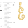 Thumbnail Image 2 of 10K Solid Gold Diamond Cut Script Letter E Charm