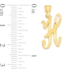 Thumbnail Image 2 of 10K Solid Gold Diamond Cut Script Letter H Charm