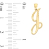 Thumbnail Image 1 of 10K Solid Gold Diamond Cut Script Letter J Charm