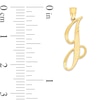 Thumbnail Image 2 of 10K Solid Gold Diamond Cut Script Letter J Charm