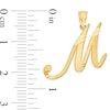 Thumbnail Image 2 of 10K Solid Gold Diamond Cut Script Letter M Charm