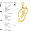 Thumbnail Image 2 of 10K Solid Gold Diamond Cut Script Letter P Charm