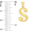 Thumbnail Image 2 of 10K Solid Gold Diamond Cut Script Letter S Charm