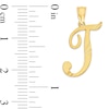 Thumbnail Image 2 of 10K Solid Gold Diamond Cut Script Letter T Charm