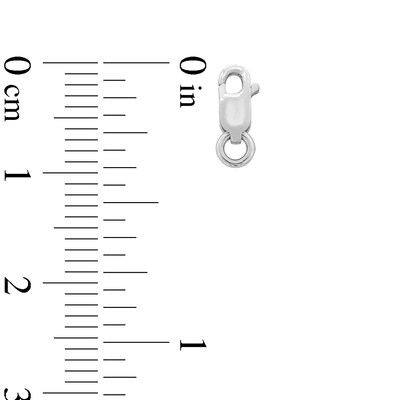 14K Solid White Gold Lobster Clasp (1 Piece)