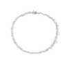 Thumbnail Image 1 of Sterling Silver Love Flat Curb Chain Anklet Made in Italy - 10"