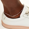 Thumbnail Image 2 of Sterling Silver Love Flat Curb Chain Anklet Made in Italy - 10"