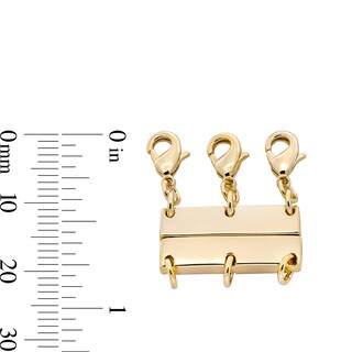 10K Gold Plated Magnetic Clasp Necklace Connector