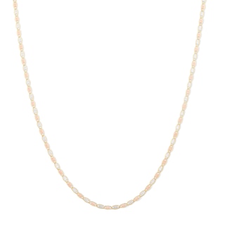Child's 14K Solid Gold Diamond-Cut Valentino Tri-Tone Chain Made in Italy - 15"