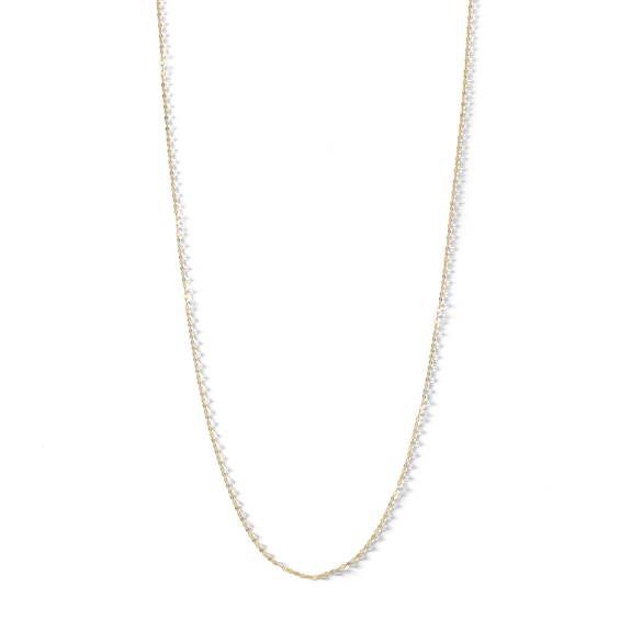 10K Solid Gold Mirror Chain Made in Italy