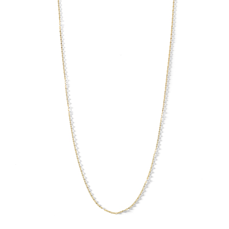 10K Solid Gold Mirror Chain Made in Italy