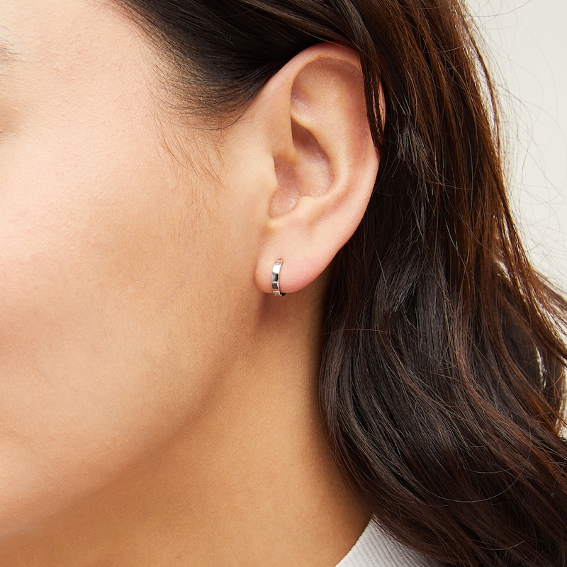 Main Image 2 of Sterling Silver Huggie Hoops