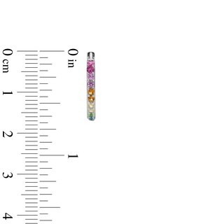 Sterling Silver CZ Rainbow Huggies