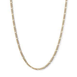 Child's 10K Hollow Gold Diamond Cut Figaro Chain Made in Italy - 15"