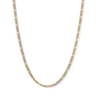 Child's 10K Hollow Gold Diamond Cut Figaro Chain Made in Italy - 15"