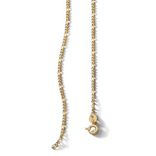 Child's 10K Hollow Gold Diamond Cut Figaro Chain Made in Italy - 15"