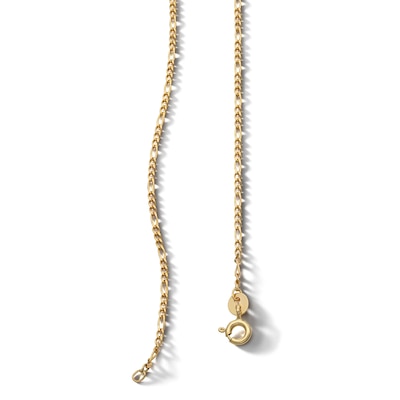 Child's 10K Hollow Gold Diamond Cut Figaro Chain Made in Italy - 15"