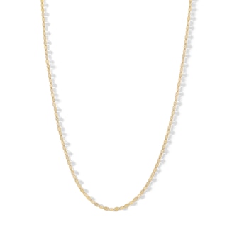10K Solid Gold Diamond-Cut Mirror Chain Made in Italy - 20"