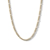 Thumbnail Image 1 of 10K Semi-Solid Gold Diamond Cut Figaro Gucci Chain Made in Italy - 20"