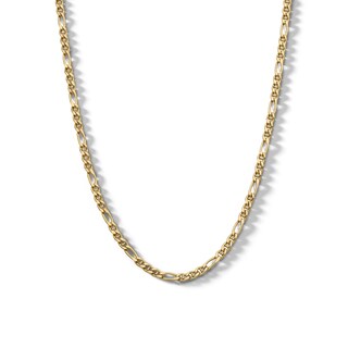 10K Semi-Solid Gold Diamond Cut Figaro Gucci Chain Made in Italy - 20"