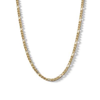 10K Semi-Solid Gold Diamond Cut Figaro Gucci Chain Made in Italy - 20"
