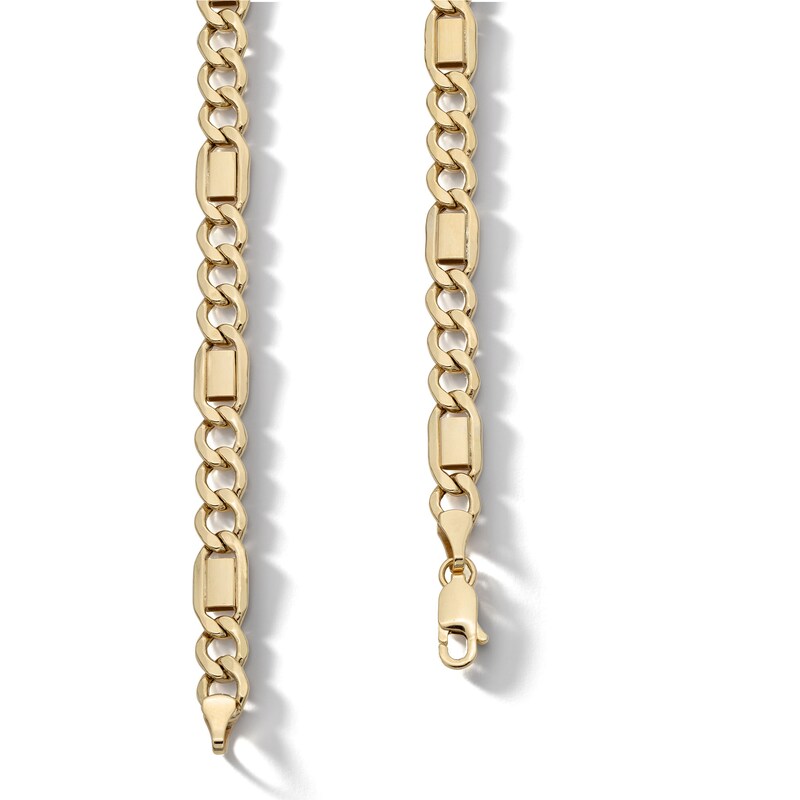 Main Image 3 of 10K Hollow Gold Figaro Chain - 22&quot;