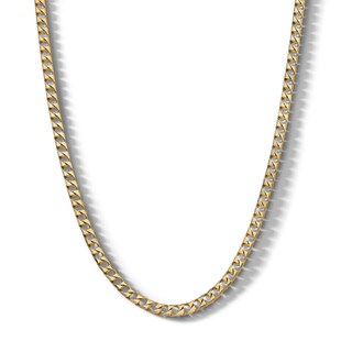 10K Solid Gold Square Curb Chain Made in Italy - 20"