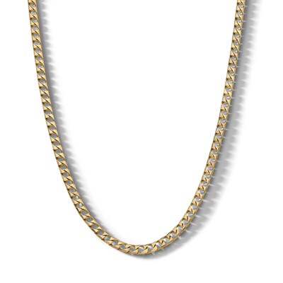 10K Solid Gold Square Curb Chain Made in Italy - 20"